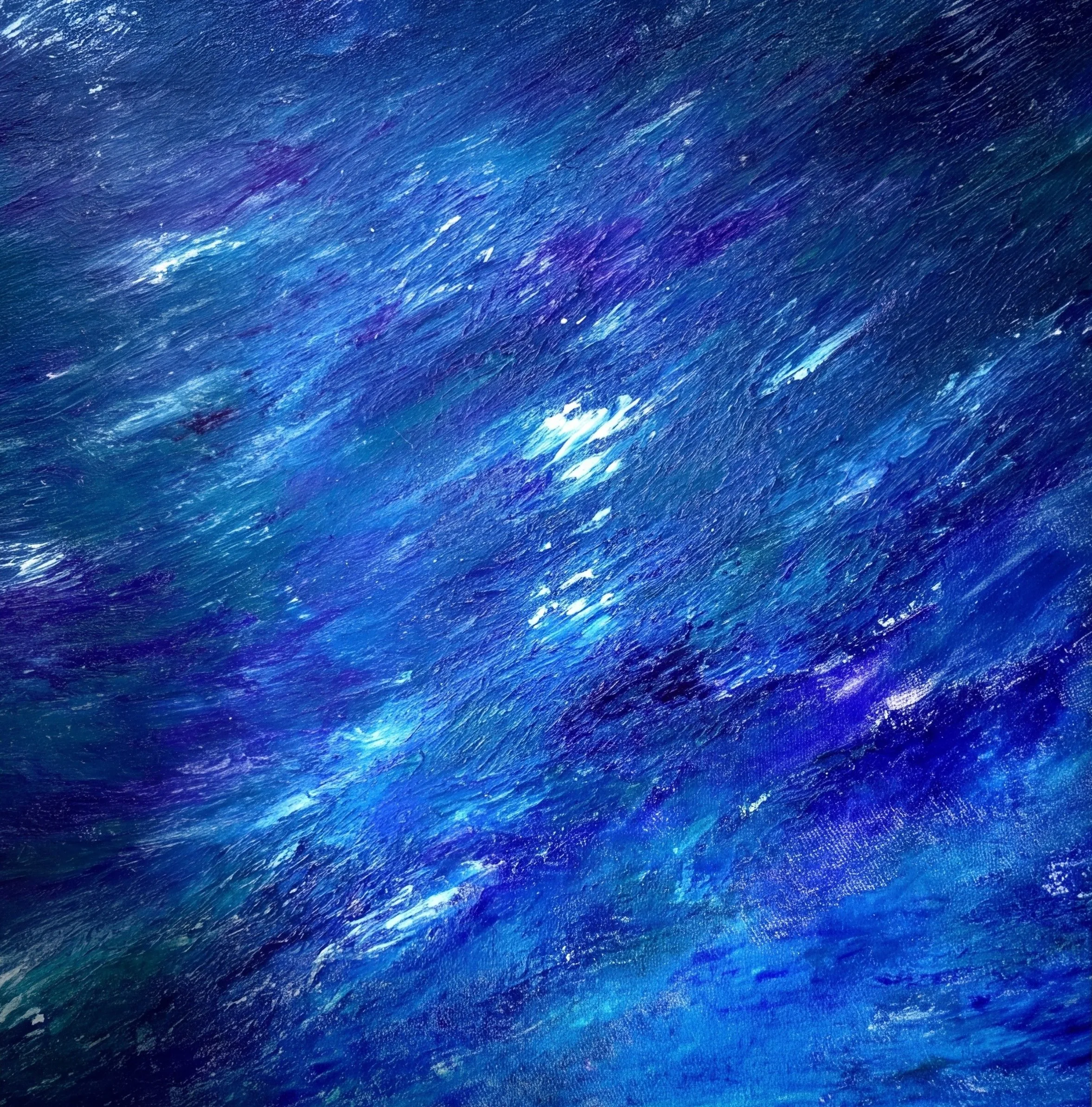 Stormy Sea, acrylic on canvas