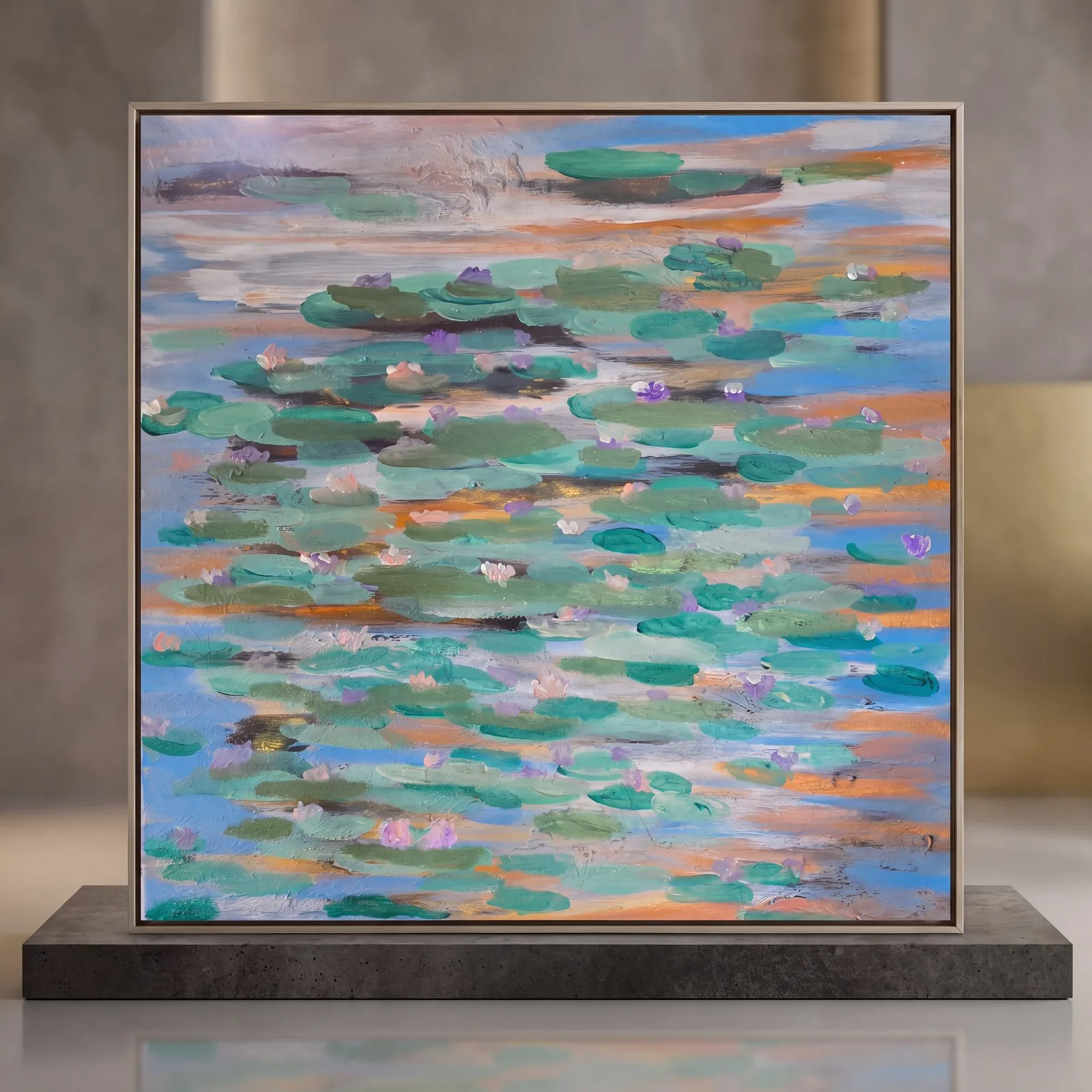 Water Lilies for Monet shown in an interior