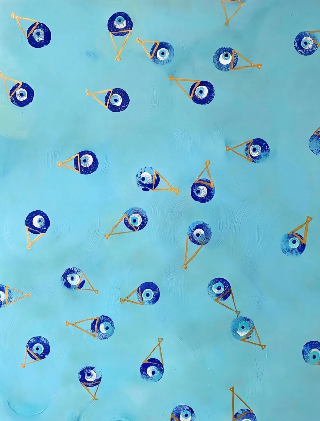 Divine Protection, 100 × 70 cm, acrylic on canvas, 2022